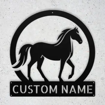 Custom Walking Horse Metal Sign