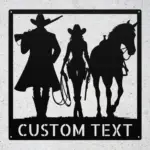 Custom Western Couple Metal Sign