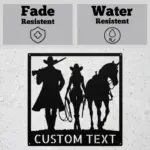 Custom Western Couple Metal Sign