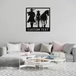Custom Western Couple Metal Sign