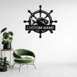 Custom Wheel Fish Metal Sign