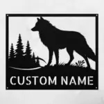 Custom Wild Wolf Metal Sign
