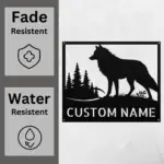 Custom Wild Wolf Metal Sign