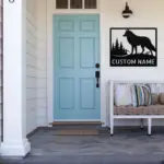 Custom Wild Wolf Metal Sign