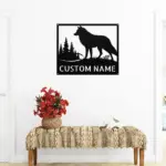 Custom Wild Wolf Metal Sign