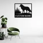 Custom Wild Wolf Metal Sign