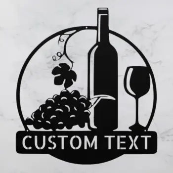 Custom Wine Bar Metal Sign