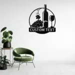 Custom Wine Bar Metal Sign