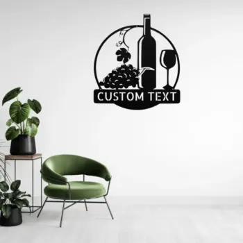 Custom Wine Bar Metal Sign