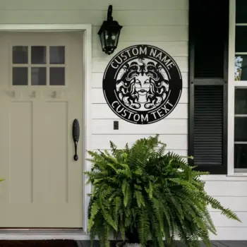 Custom Woman With Snakes Metal Sign