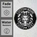 Custom Woman With Snakes Metal Sign