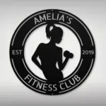 Custom Women Fitness Club Metal Sign