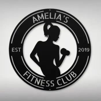 Custom Women Fitness Club Metal Sign