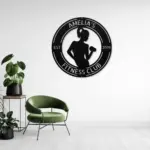 Custom Women Fitness Club Metal Sign