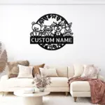 Custom Woodland Animals Metal Sign