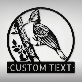 Custom Woodpecker Metal Sign