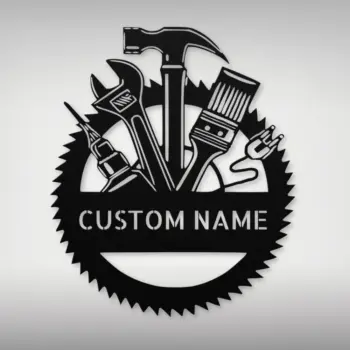 Custom Workshop Tools Metal Sign