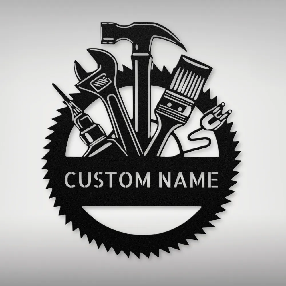 Custom Workshop Tools Metal Sign Custom Workshop Tools Metal Sign