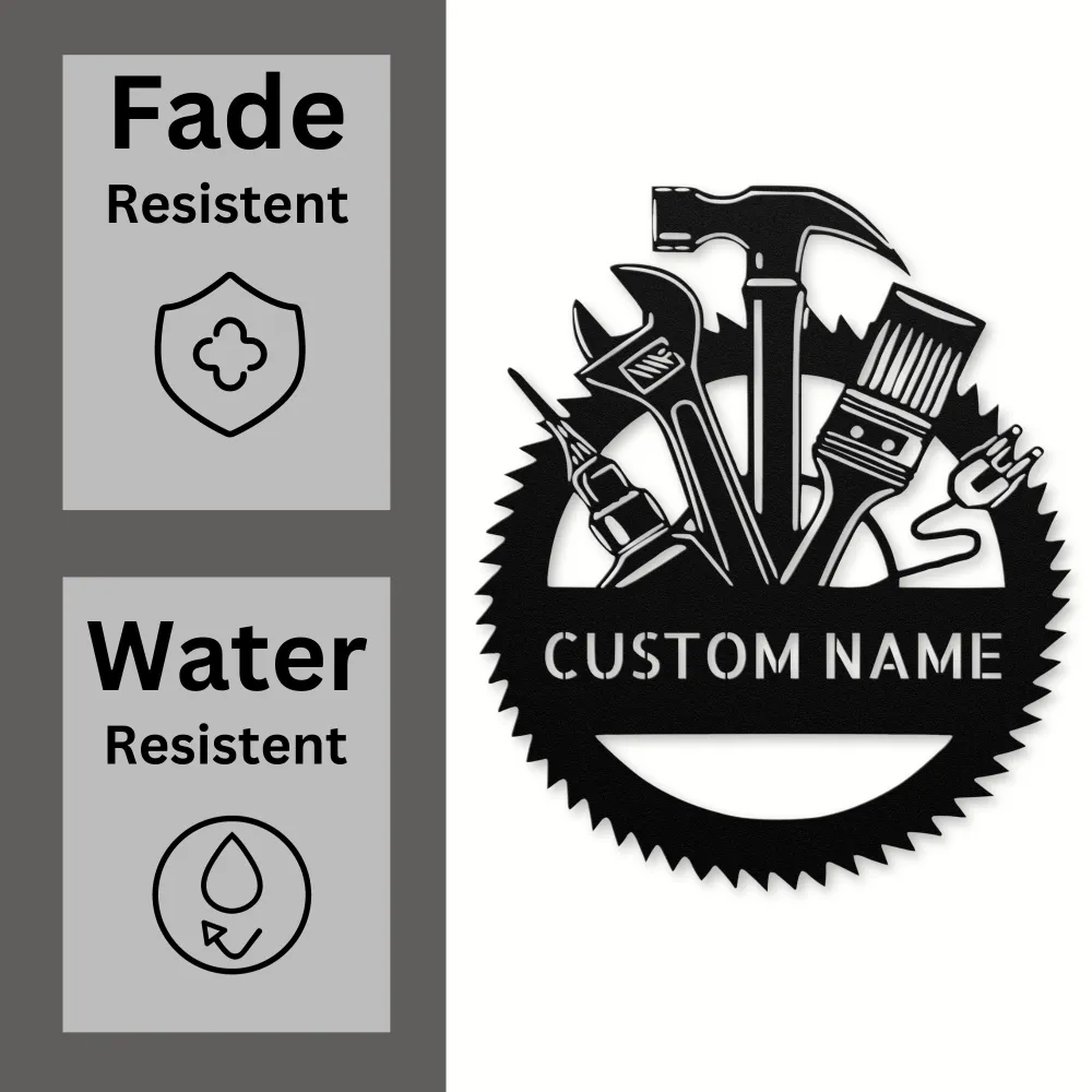 Custom Workshop Tools Metal Sign Custom Workshop Tools Metal Sign