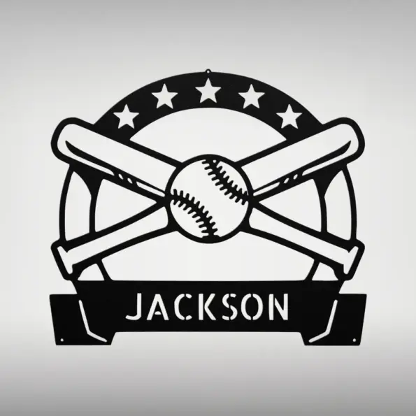 Customized Baseball Metal Sign