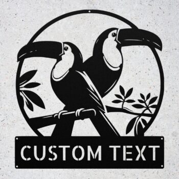 Customized Toucan Bird Metal Sign