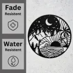 Moon Sun And Stars Metal Wall Art