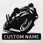 Personalized 3d Motorcycle Metal Sign