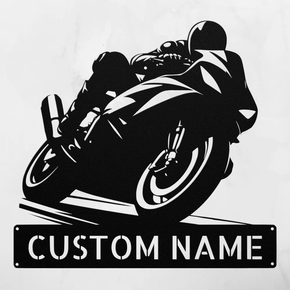 Personalized 3d Motorcycle Metal Sign Personalized 3d Motorcycle Metal Sign