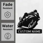 Personalized 3d Motorcycle Metal Sign