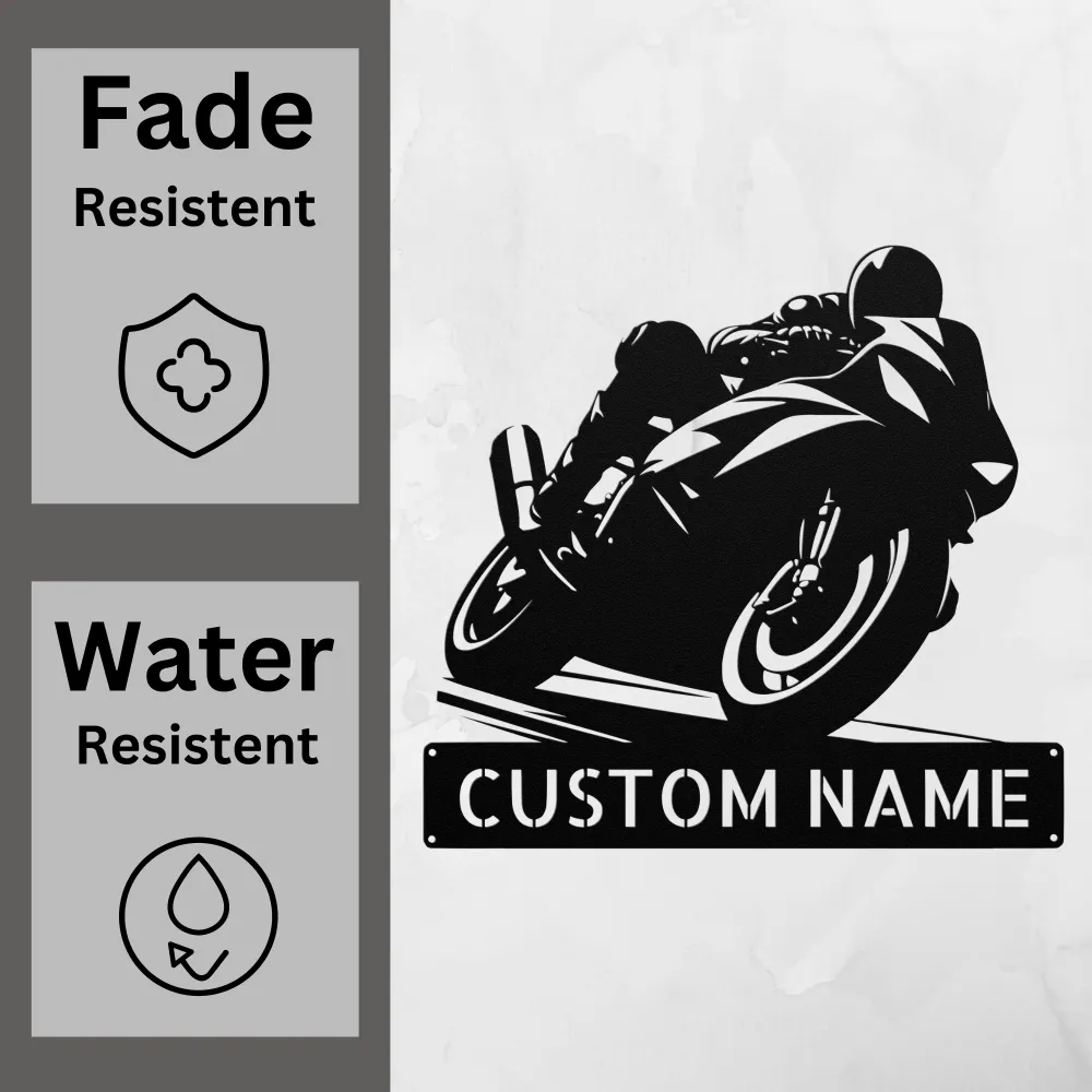 Personalized 3d Motorcycle Metal Sign Personalized 3d Motorcycle Metal Sign
