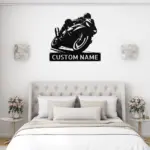 Personalized 3d Motorcycle Metal Sign