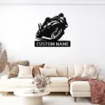 Personalized 3d Motorcycle Metal Sign