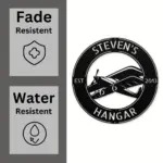 Personalized Airplane Hangar Metal Sign