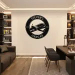 Personalized Airplane Hangar Metal Sign