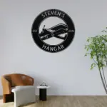 Personalized Airplane Hangar Metal Sign