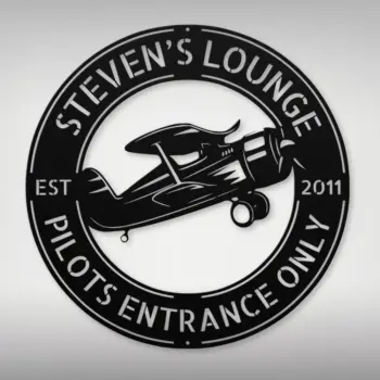 Personalized Airplane Metal Sign