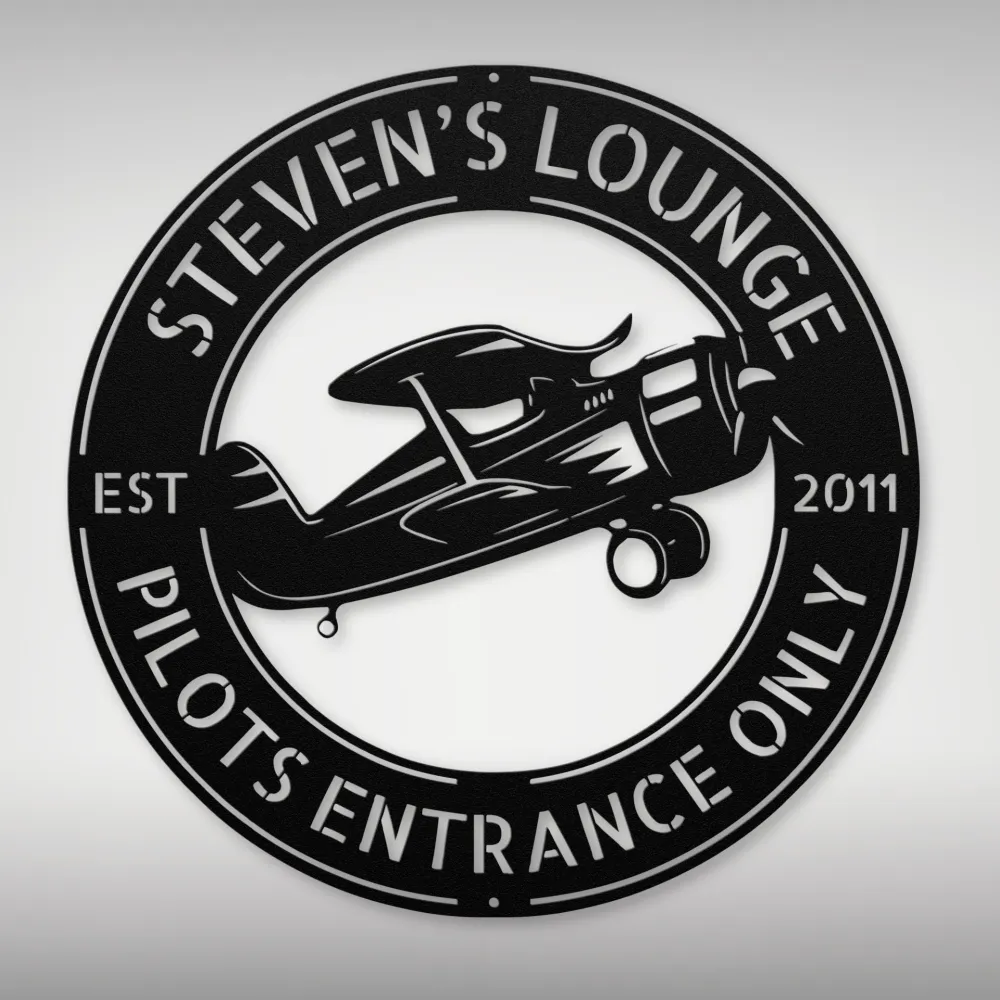 Personalized Airplane Metal Sign Personalized Airplane Metal Sign