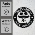 Personalized Alien Metal Sign