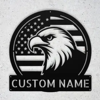 Personalized American Eagle Metal Sign