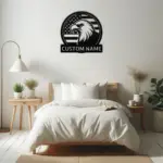 Personalized American Eagle Metal Sign