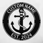 Personalized Anchor Metal Sign