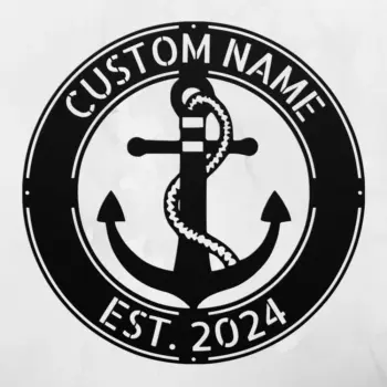 Personalized Anchor Metal Sign