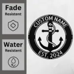 Personalized Anchor Metal Sign