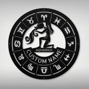 Personalized Aquarius Metal Sign