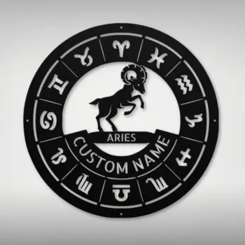 Personalized Aries Metal Sign