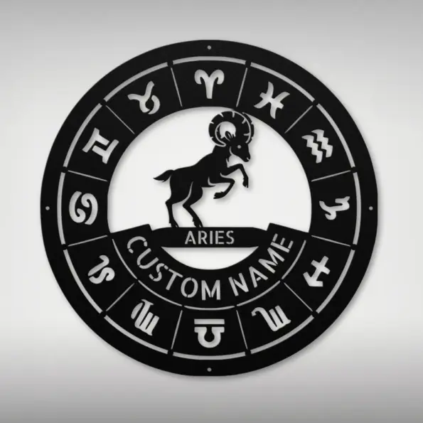 Personalized Aries Metal Sign