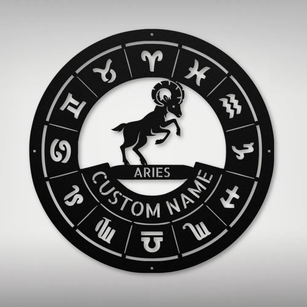 Personalized Aries Metal Sign Personalized Aries Metal Sign