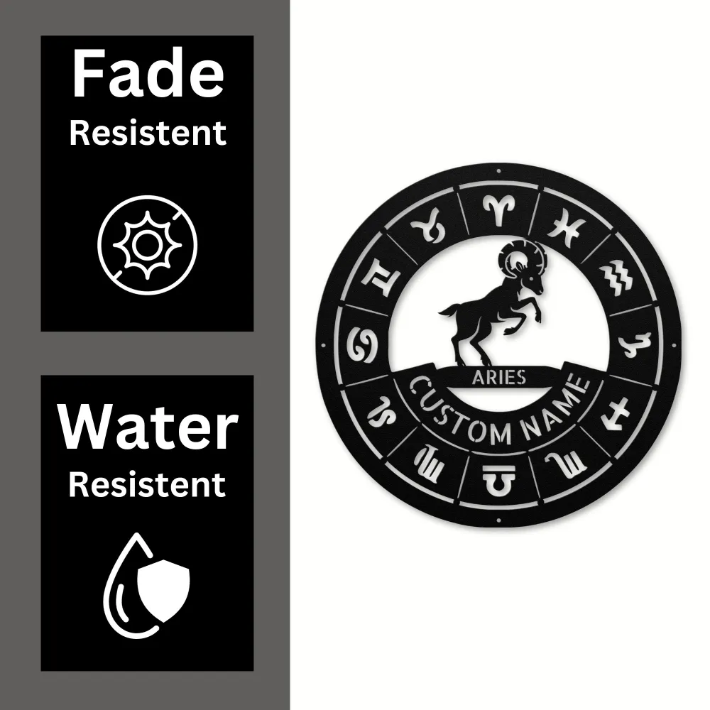 Personalized Aries Metal Sign Personalized Aries Metal Sign