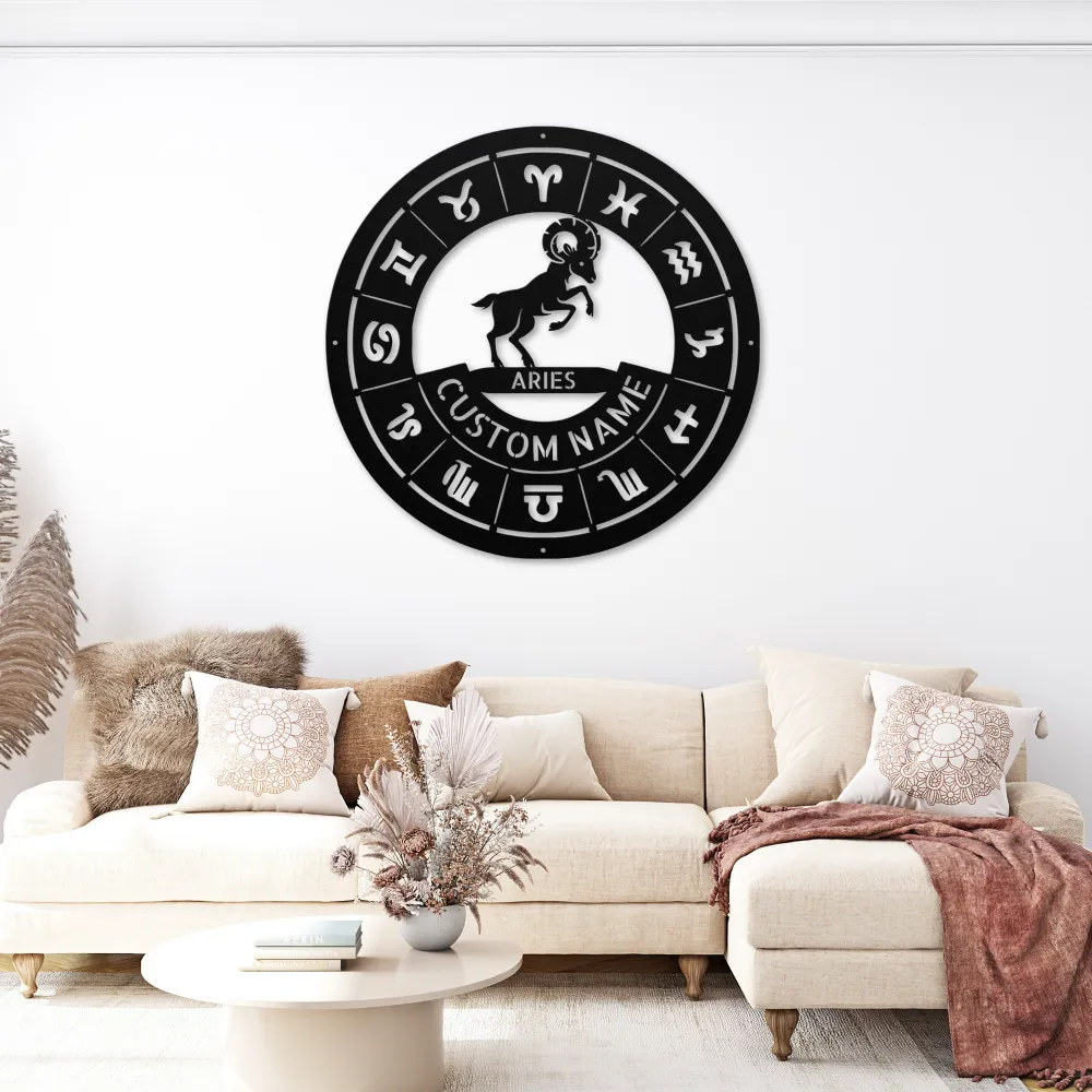 Personalized Aries Metal Sign Personalized Aries Metal Sign