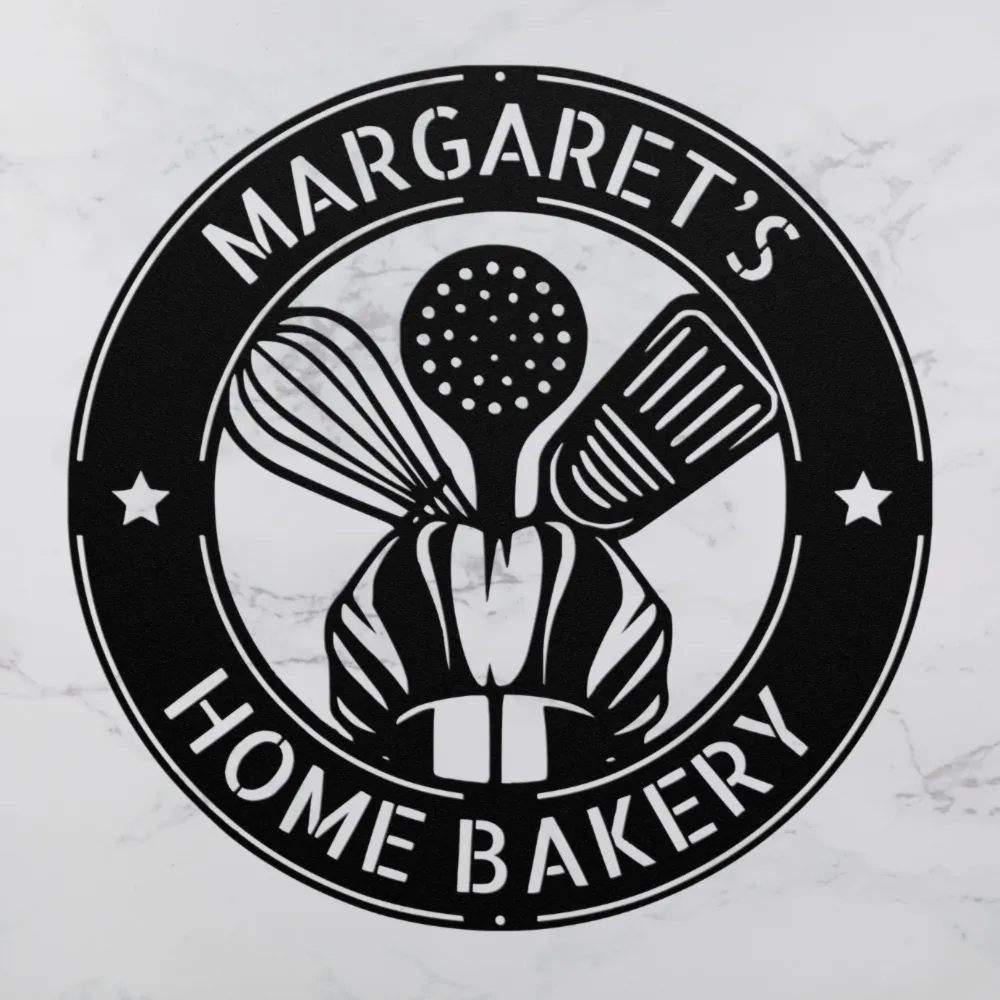 Personalized Bakery Metal Sign Personalized Bakery Metal Sign